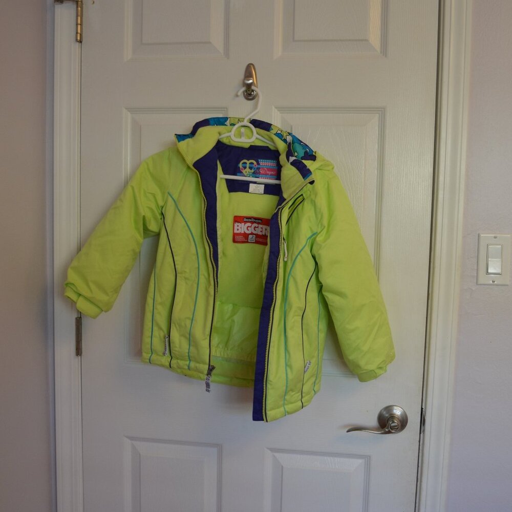 Neon Green Ski Jacket Kids